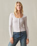Women's Luxe Rib Square Neck Cardigan - Ashes of Roses